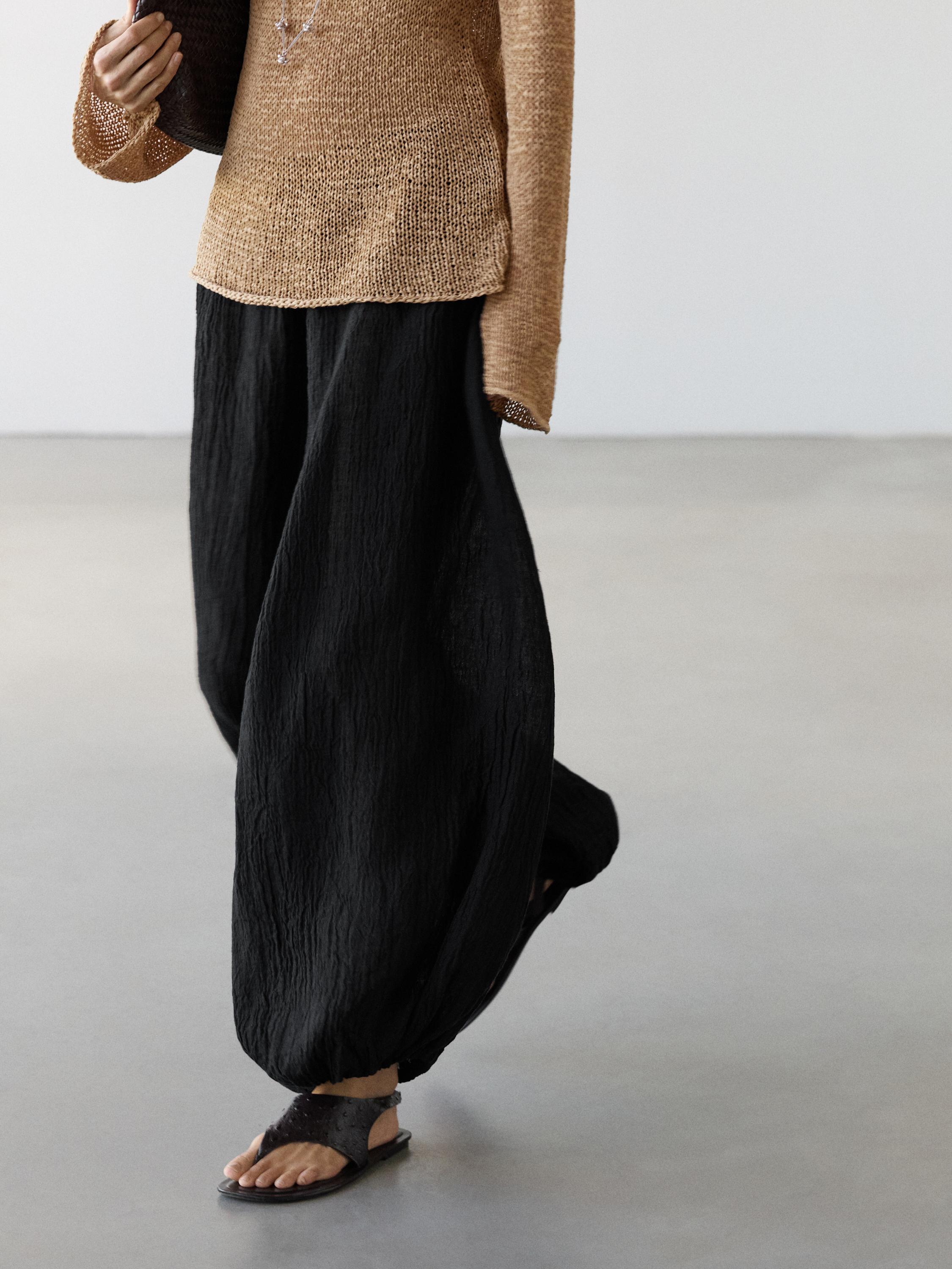 Linen sarouel trousers